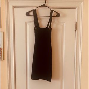 Forever21 Black Overalls Dress
